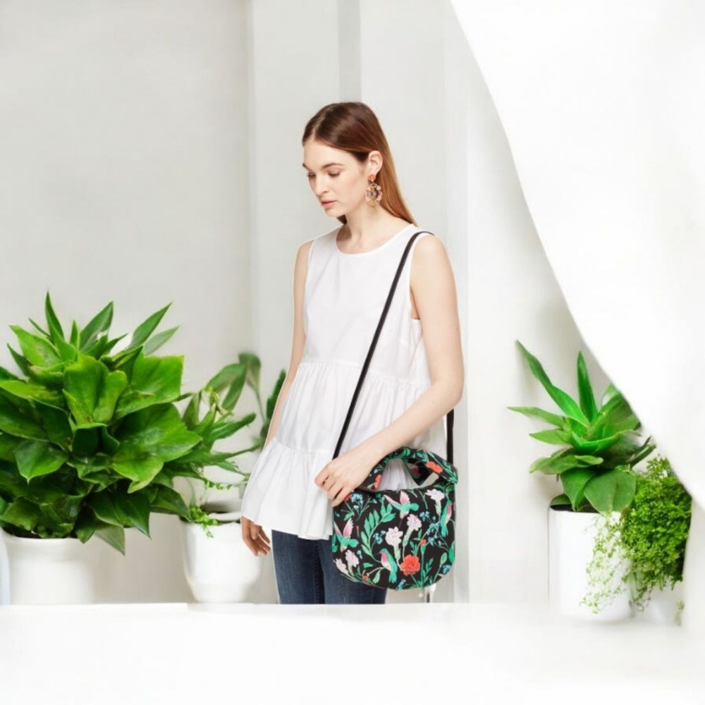 Kate Spade Haring Lane Jeny Black Floral Crossbody NWT Rare Storybook Lining